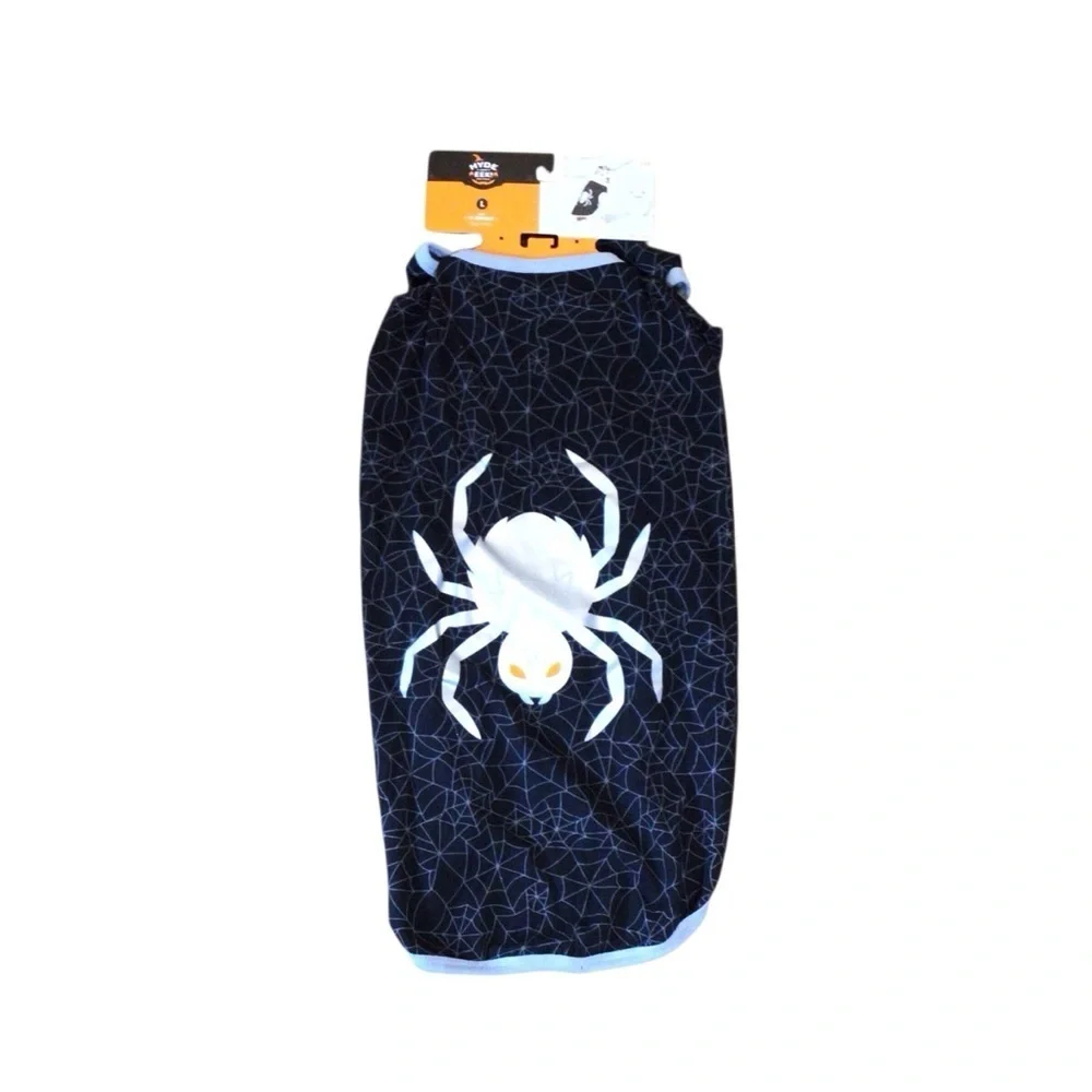 Halloween Costume Spider Black Shirt Size L Large Pet Outfit